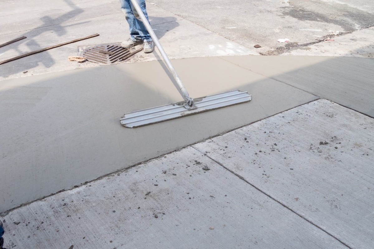 Finished commercial concrete work